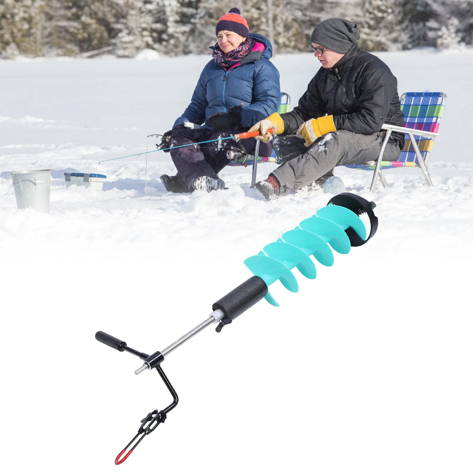 Electric Ice Auger Kit, 8in Ic - Fishing Rod Ice review and price