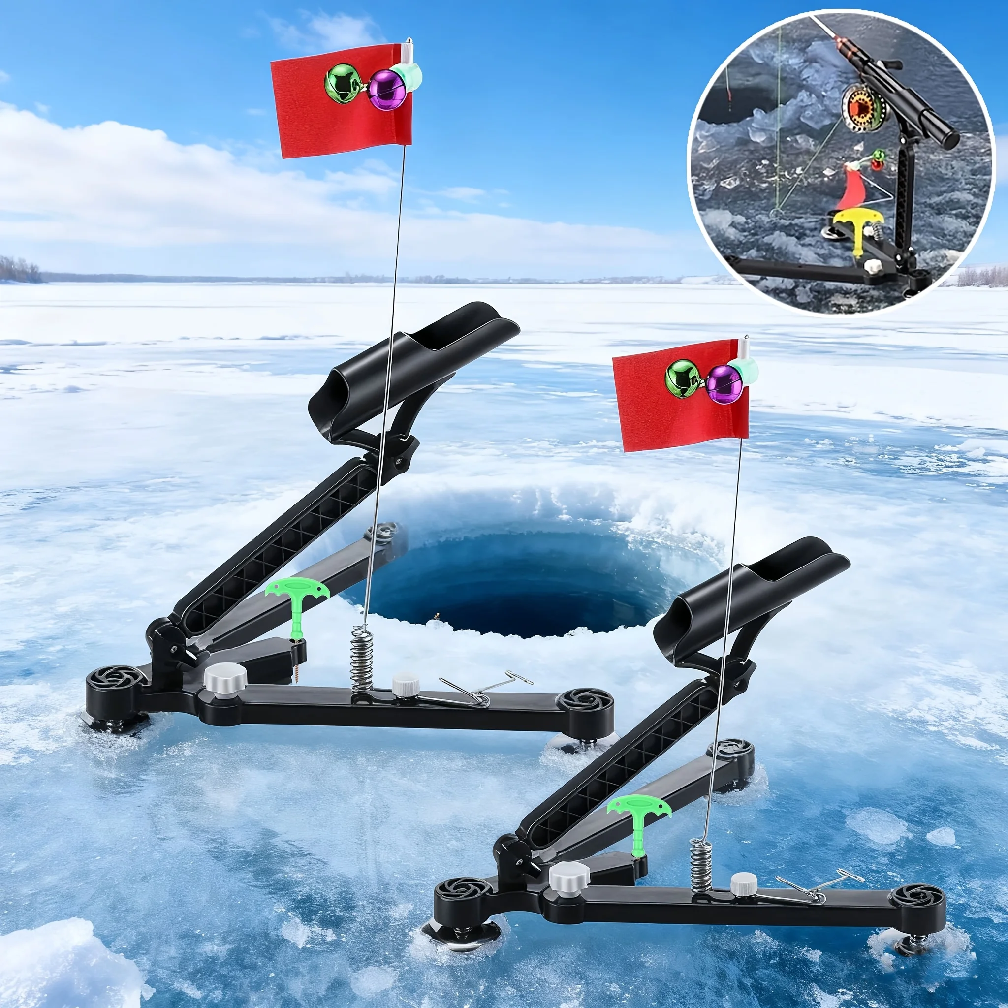 1set Ice Fishing Rod Holder -  - Fishing Rod Ice review and price